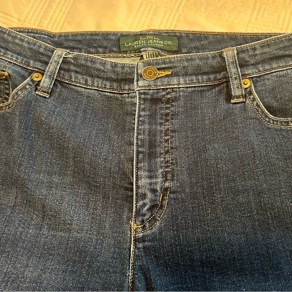 Ralph Lauren Blue Straight Leg Bootcut Jeans size 14 - Picture 7 of 8